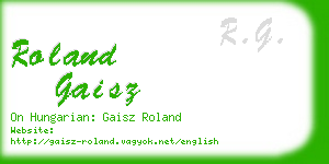 roland gaisz business card